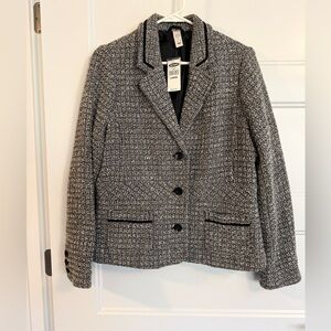 NWT Old Navy Black and White Tweed Blazer, L